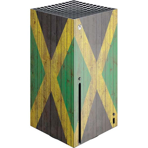 Jamaican Flag Dark Wood Xbox Series X Skins